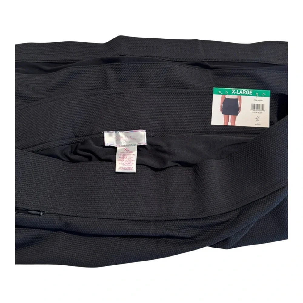 NWT Stella Parker Black UPF 50+ Comfort Stretch Golf Skort Plus Size XL